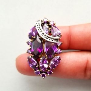 ☆Vintage Juicy Couture☆ Purple Stone Cocktail Ring /Sz 7